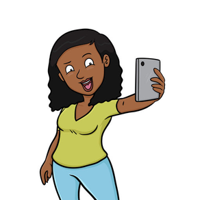 Monica Selfie Stickers - Black Girl Edition