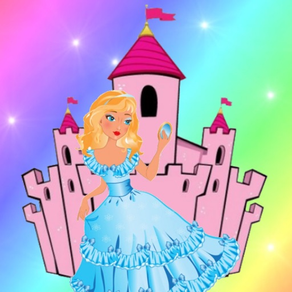 彩圖 公主 遊戲的女孩  公主塗色
