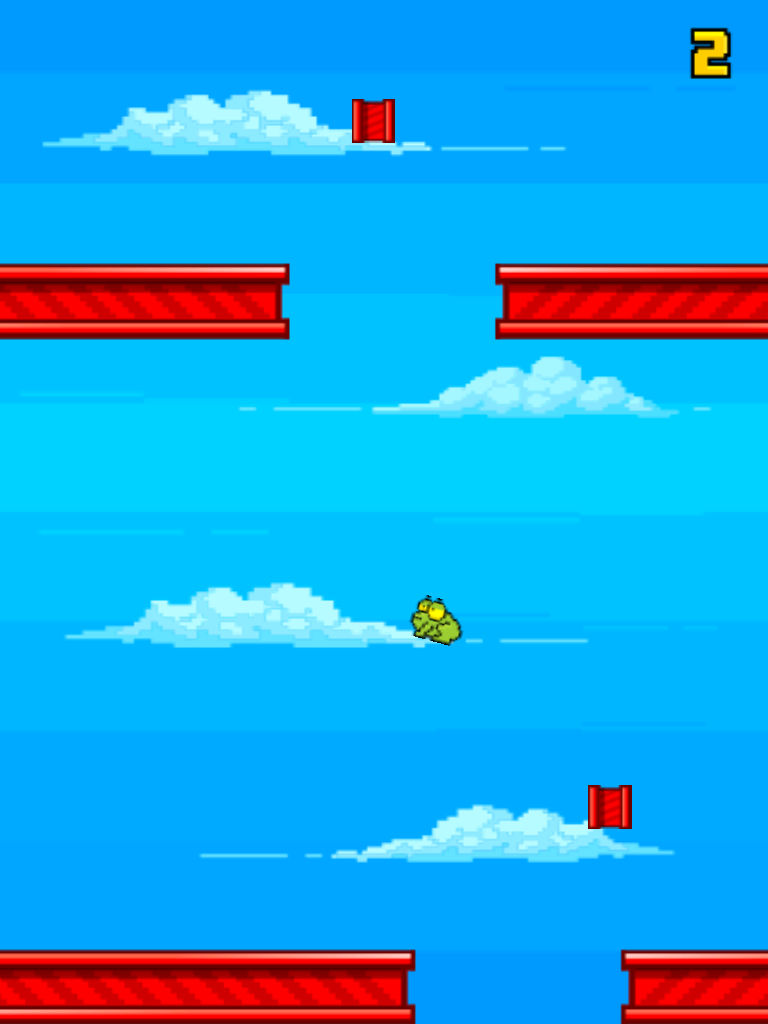 Pixels Jumpy Frog - Tap to Jump and Fly poster