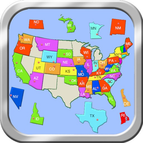Ein Vereinigten Staaten Puzzle Karte