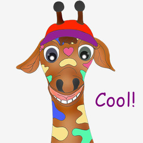 Giraffe Rainbow Text