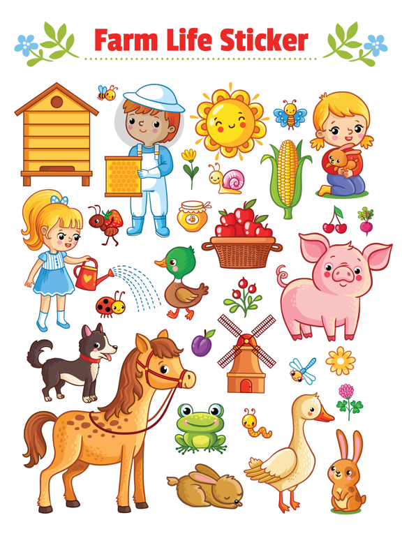 Farm Life Sticker Affiche
