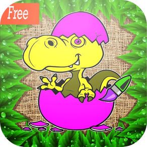 恐龙图画书游戏：学习基本的绘画为孩子