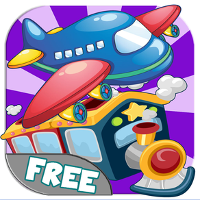 Airplanes and Trains Coloring Book - Art Plane and Friends: FREE App for Children