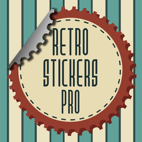 Retro - vintage stickers and labels for photos