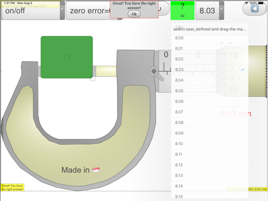 Micrometer Simulator poster