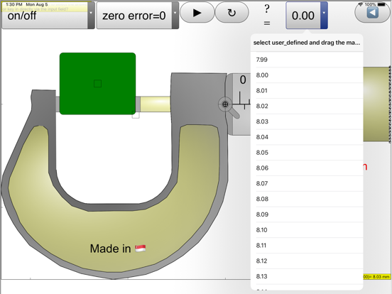 Micrometer Simulator poster