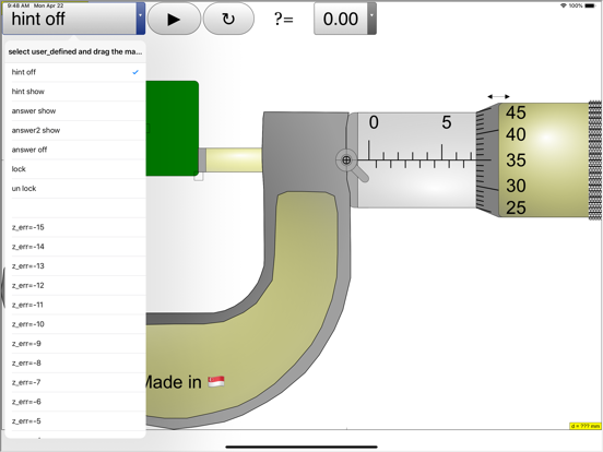 Micrometer Simulator poster