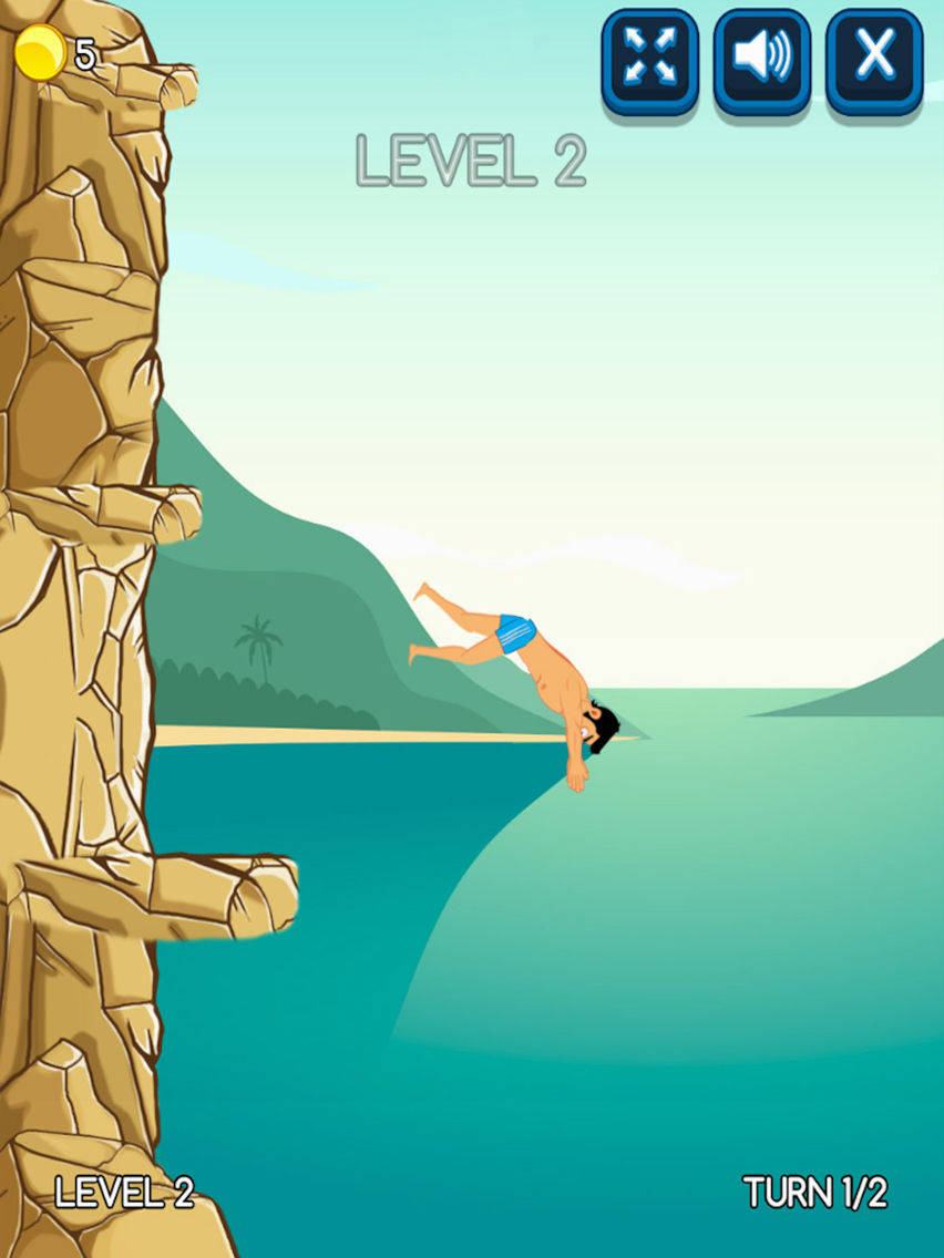 Cliff-Diving Swimming Game Affiche