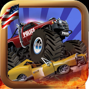 USA Monster Police Truck : Crime Crush Racing Games