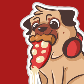 Hund Mops - Emoji Aufkleber