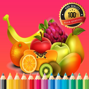 フルーツ野菜ペイントとぬりえ：スキルを学ぶ子供のための楽しいゲーム無料のベスト