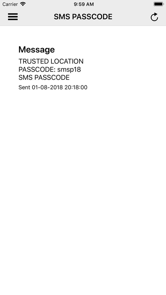 SMS PASSCODE Mobile poster