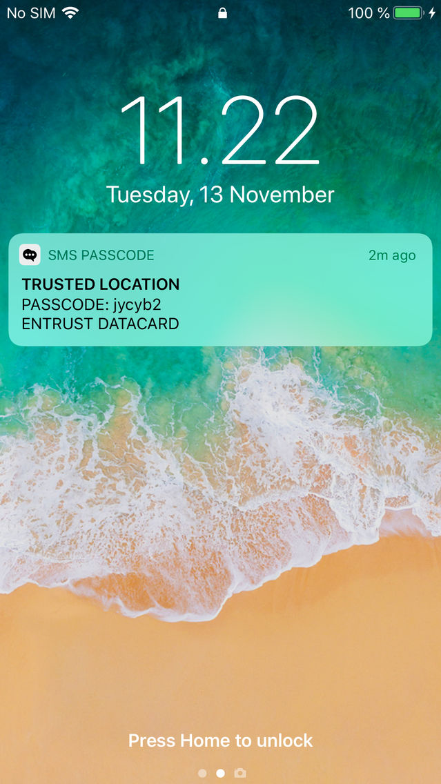 SMS PASSCODE Mobile poster