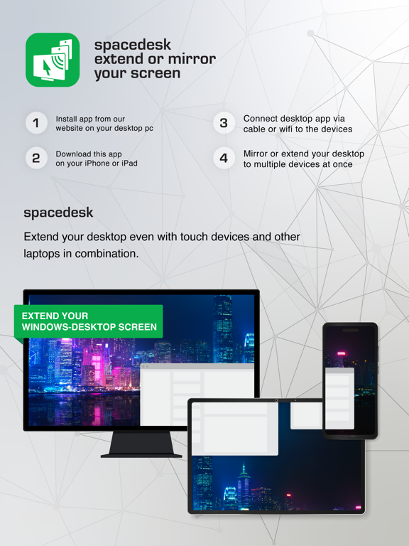 spacedesk USB Display for PC for iOS (iPhone/iPad/iPod touch) Free