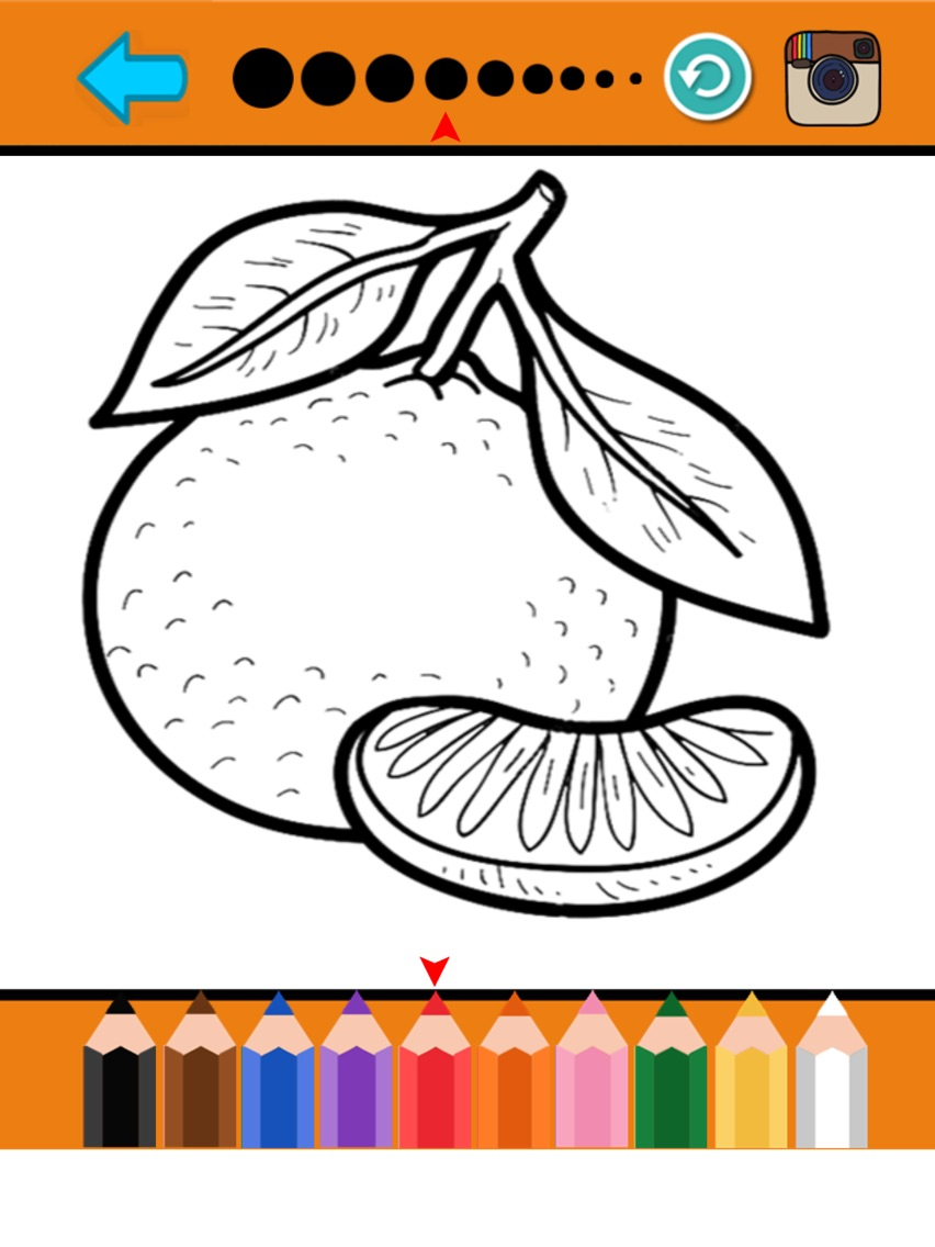 Food Fruit Coloring Page Drawing Book for Kids poster
