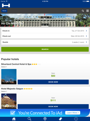 Ho Chi Minh City Hotels + Compare and Booking Hotel for Tonight with map and travel tour poster