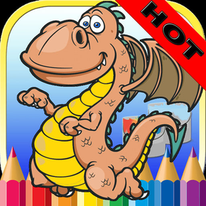 Dinosaurs Coloring Book - Dino Drawing Pages and Painting Educational Learning skill Games For Kid & Toddler