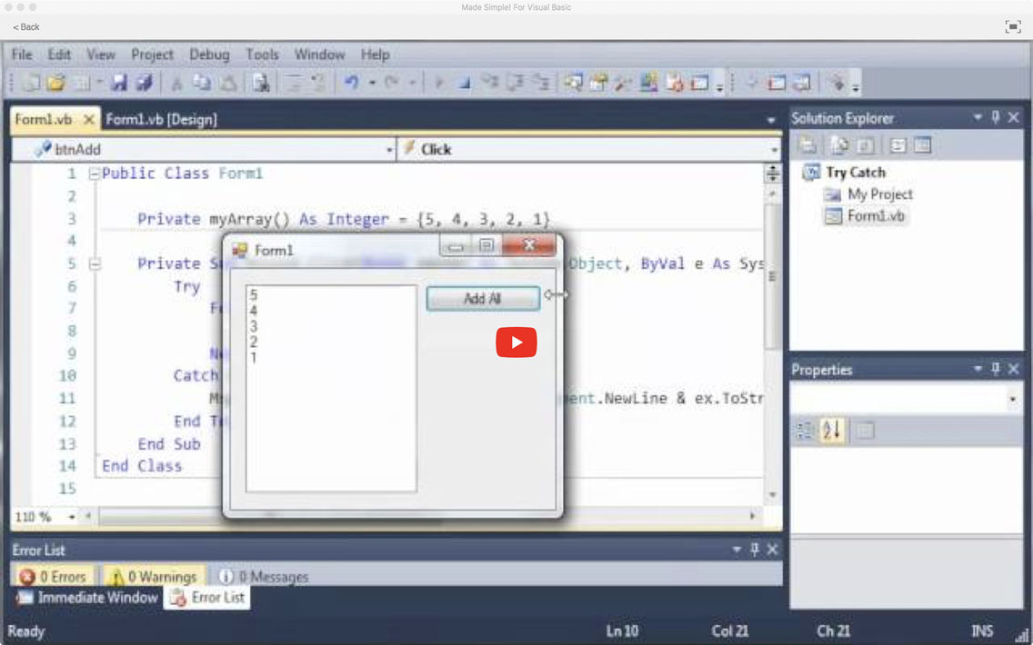 Made Simple! For Visual Basic Plakat