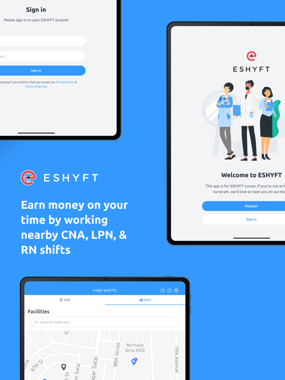 ESHYFT - Per Diem Nursing poster