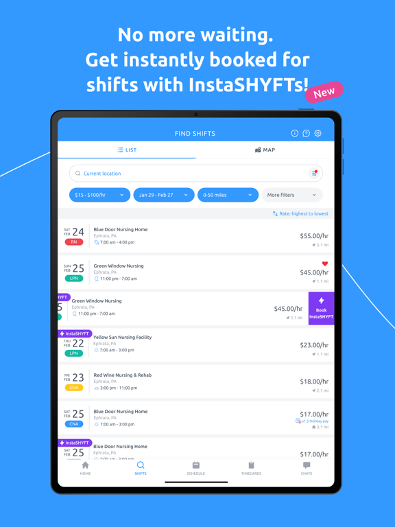ESHYFT - Per Diem Nursing poster