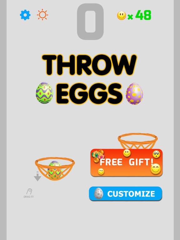 Throw Eggs into Basket poster