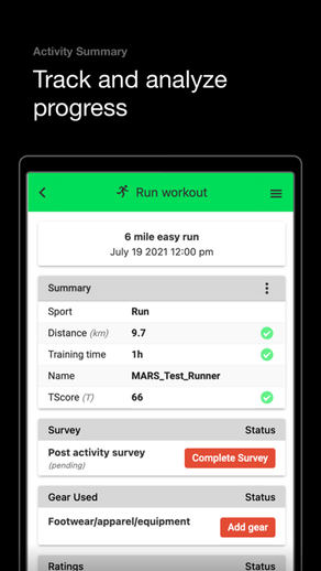 Mobile Athlete Research System