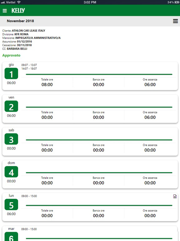 Timesheet Kelly Services for iOS (iPhone/iPad/iPod touch) Free