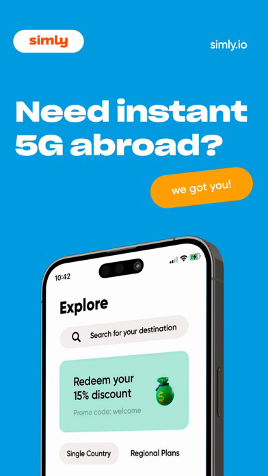 Simly: eSIM Travel Data Plans poster