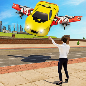 Flying Taxi Driving Car Game