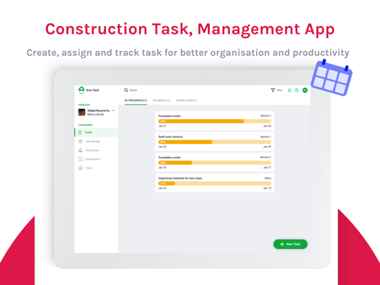 Site Task - Lean Construction poster