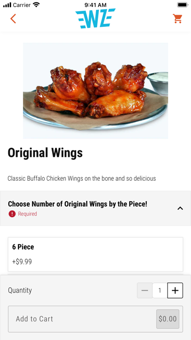 Wing Zone Ordering poster