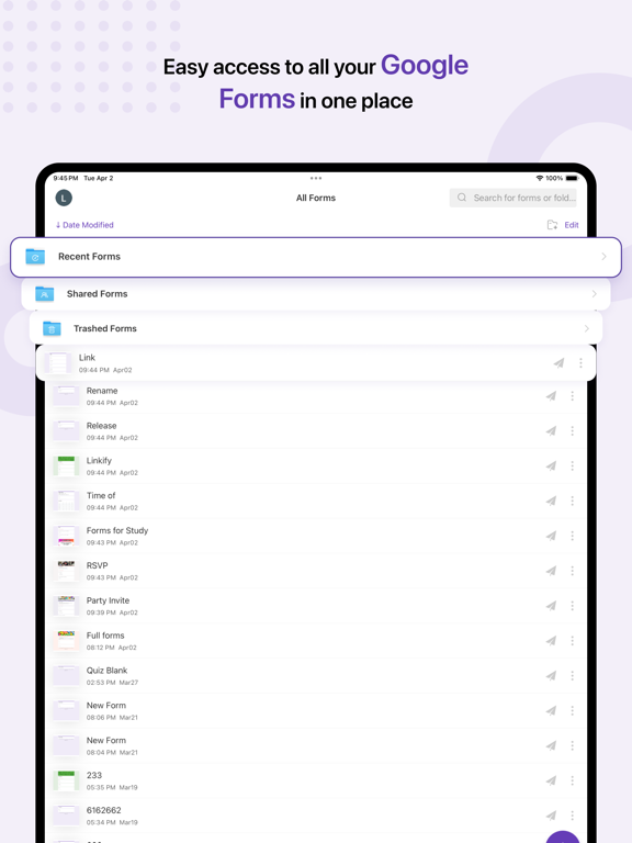 Forms for Google Docs poster