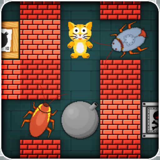 Catabomber Offline pixel game for iOS (iPhone/iPad/iPod touch) Free