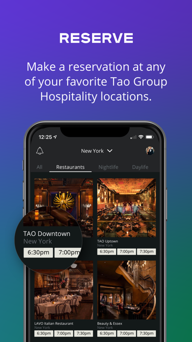 Tao Group Hospitality Rewards poster