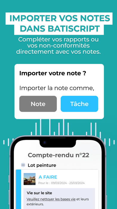 Notes Libres - Batiscript الملصق