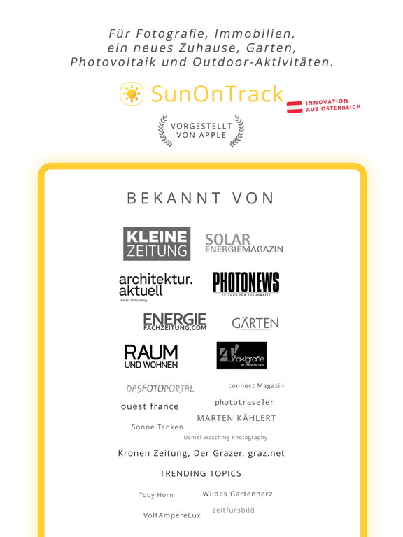 SunOnTrack: Sonnenverlauf Plakat