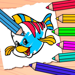 Kids drawing fun coloring book