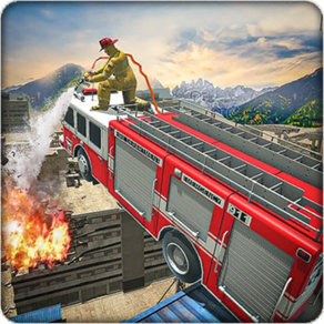 Fire Truck Stunt Racing Games