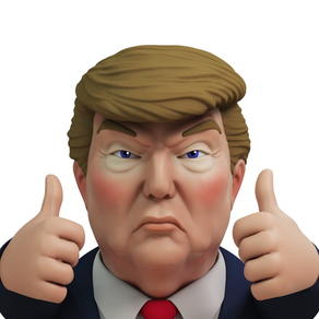Trump cartoon stickers 3d