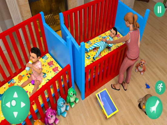Twin Baby Mother Simulator 3d poster