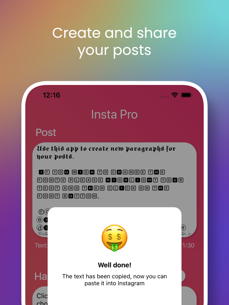 InstaPro: Insta Post builder poster