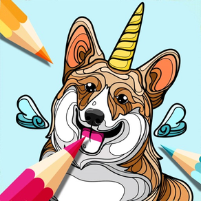 Dog Colouring Book for Adults