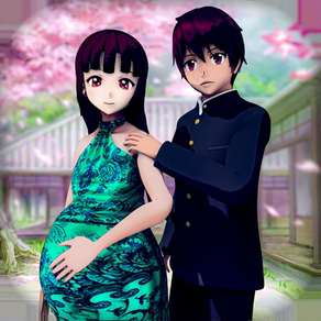 Schwangere Mama & Baby Anime