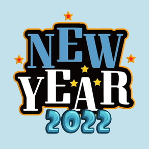 New Year 2022 Eve Stickers