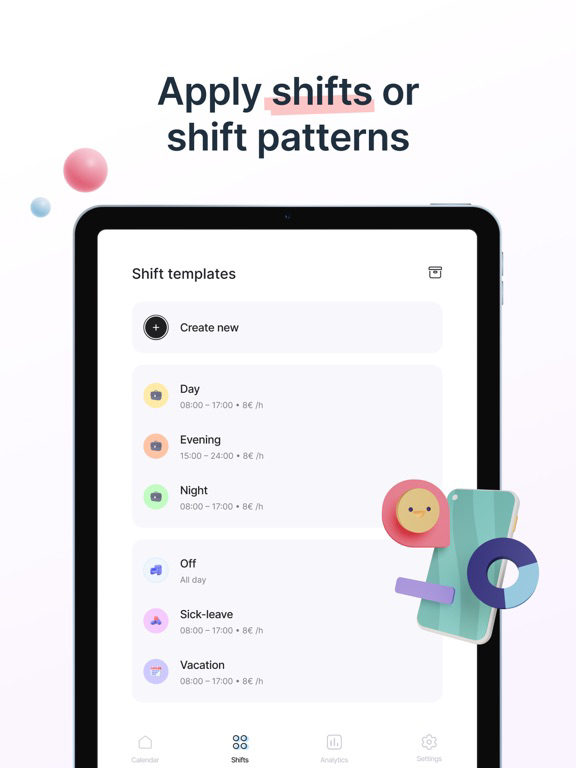 Shift Work Calendar & Schedule poster