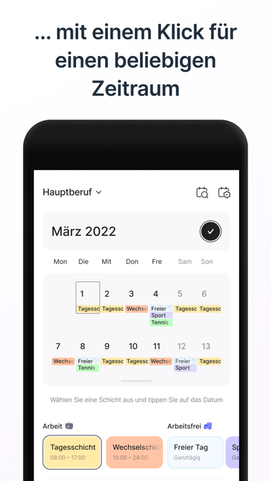 Mein Arbeitsschicht Kalender Plakat