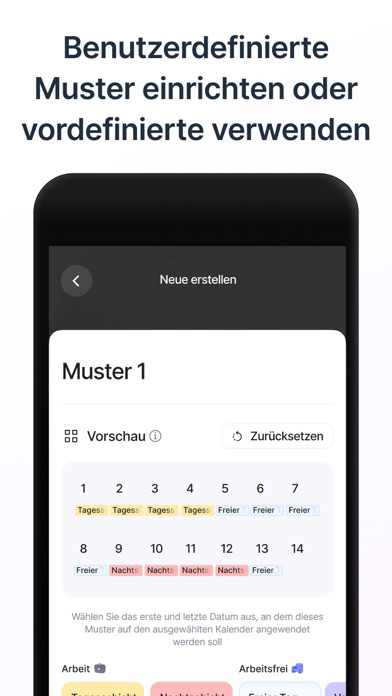 Mein Arbeitsschicht Kalender Plakat