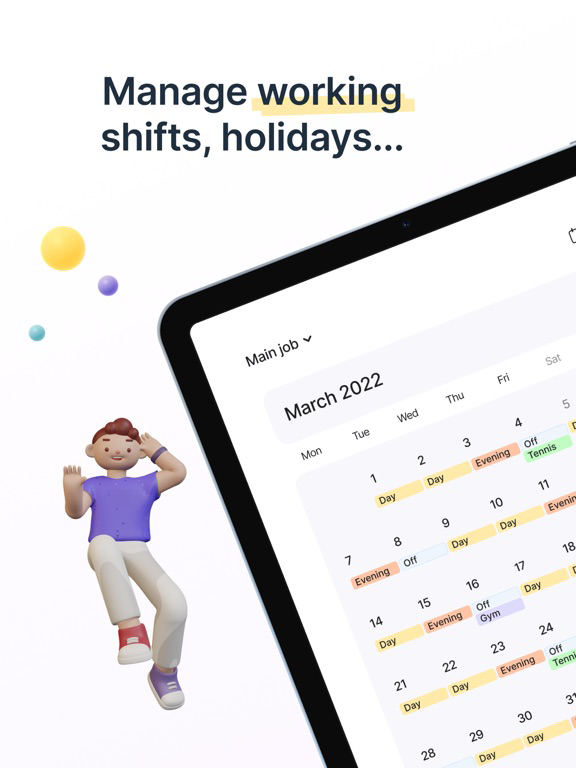 Shift Work Calendar & Schedule poster