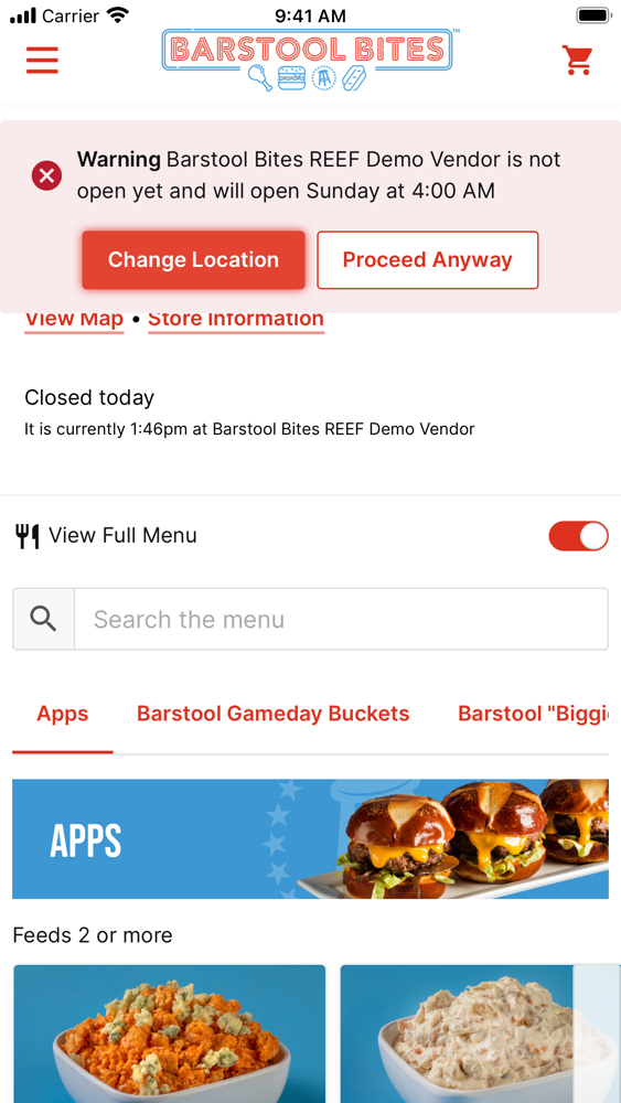 Barstool Bites Ordering poster